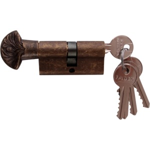 MELODIA Цилиндр 60 30/30 WC DECOR 5 ключей Античная бронза